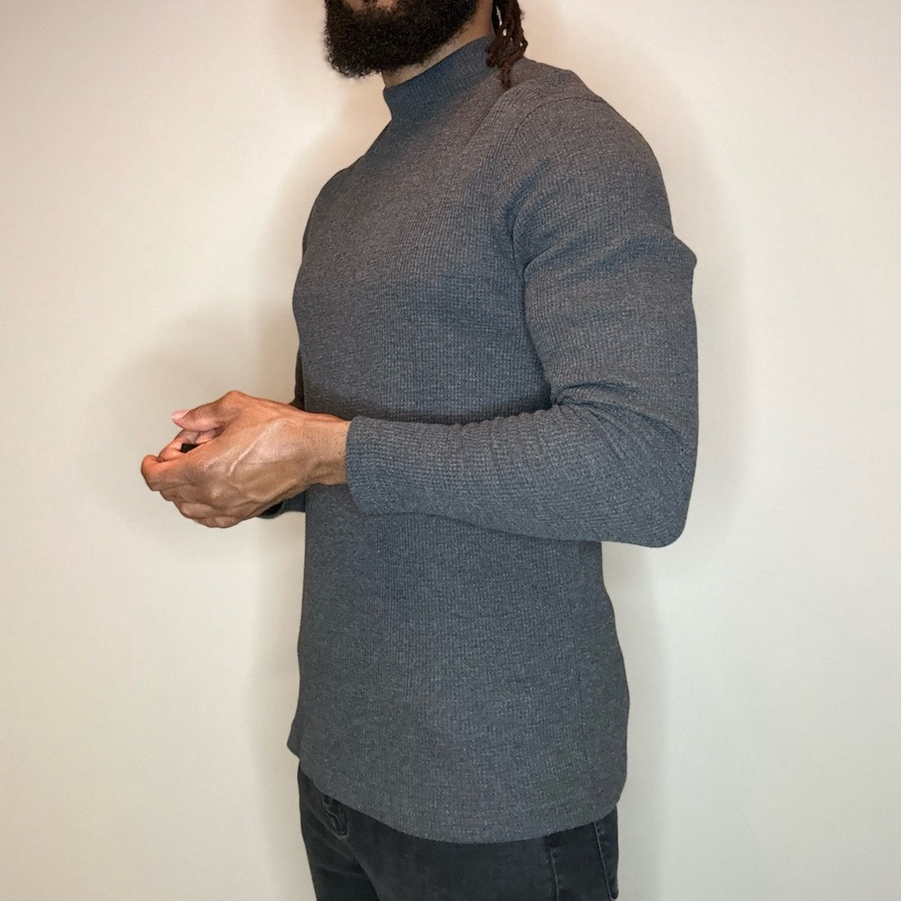Bershka Size Large Half Turtleneck Sweater, Color: Gray